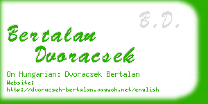 bertalan dvoracsek business card